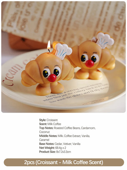 Bread-Shaped Scented Candles — Milk & Coffee Fragrance
