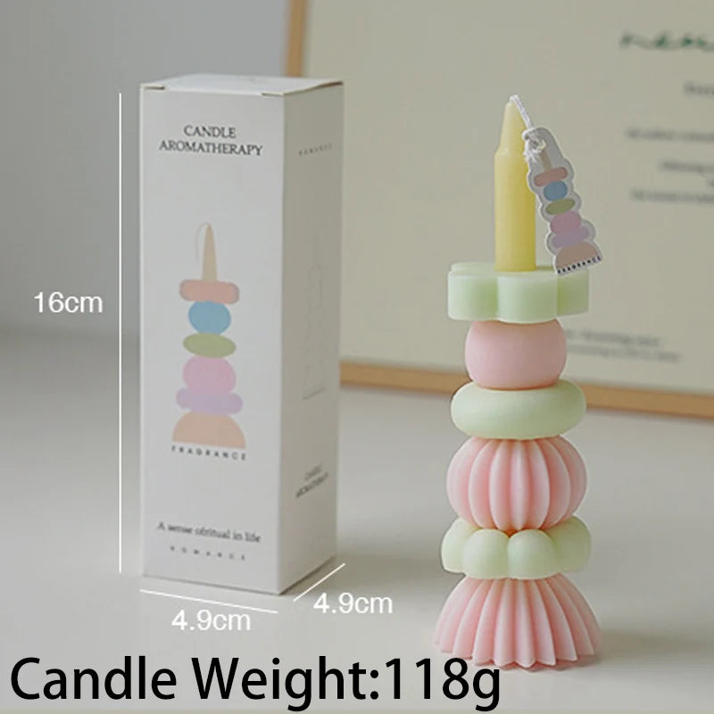 Stackable Geometry Scented Soy Wax Candle