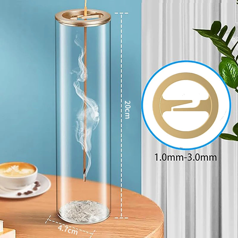 Modern Glass Incense Burner with Ash Catcher