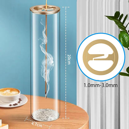 Modern Glass Incense Burner with Ash Catcher
