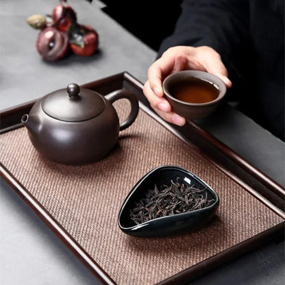 Coffee Bean Measuring Cup Ceramic Weighing Tray Coffee Powder Dosage Tray