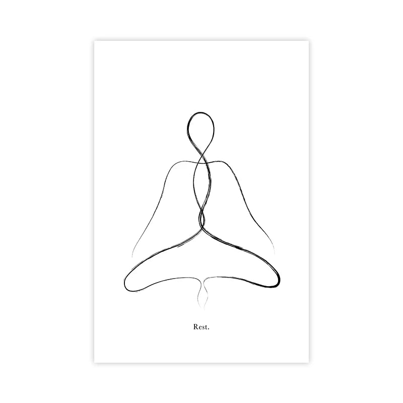Yoga Wall Art Print Meditation Poster Yoga Symbol Breath Quote - Your Ritual Hub 