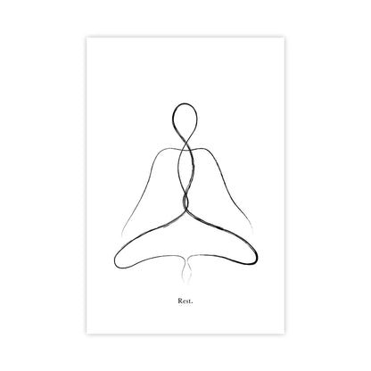 Yoga Wall Art Print Meditation Poster Yoga Symbol Breath Quote
