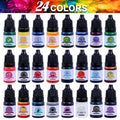 24-Color Resin Pigment Set for Epoxy Crafts