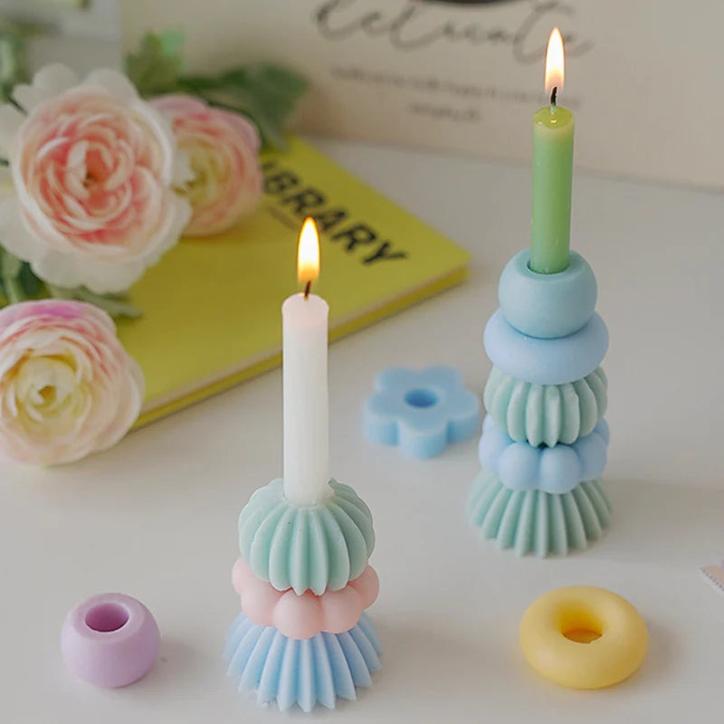 Stackable Geometry Scented Soy Wax Candle