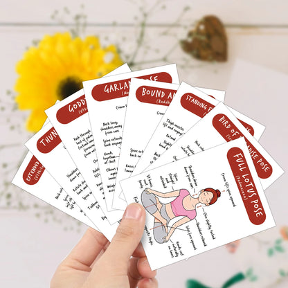 40pcs Yoga Poses Guide Cards,Step-By-Step Detailed Instruction Tool For Yoga