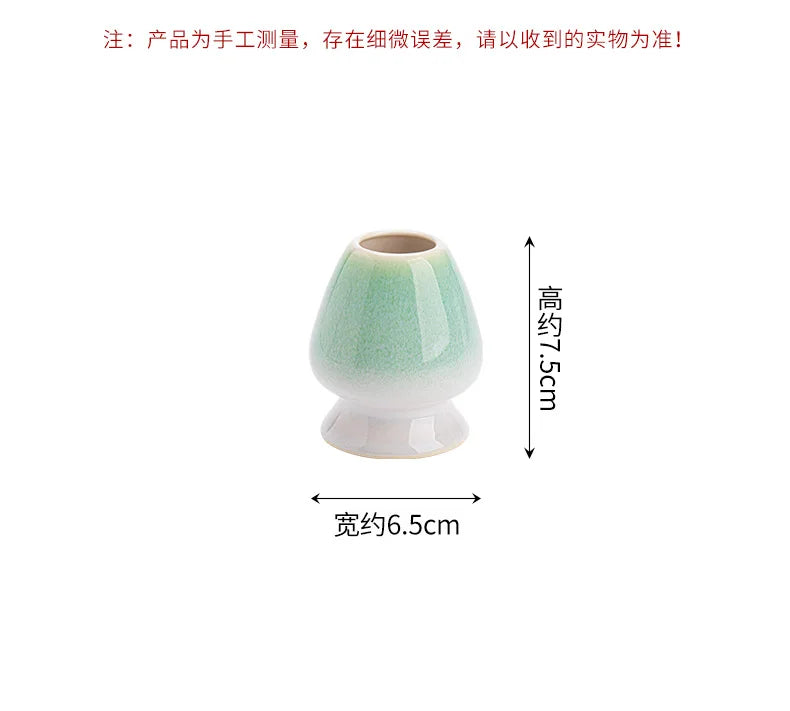 Ceramic Japanese Matcha Whisk & Teaspoon Holder Stand