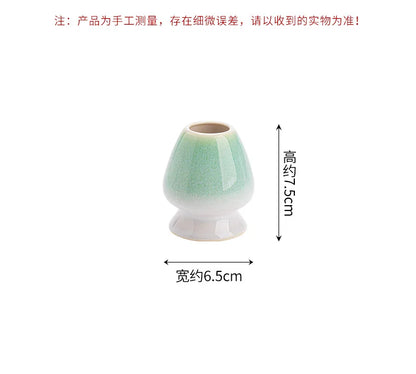Ceramic Japanese Matcha Whisk & Teaspoon Holder Stand
