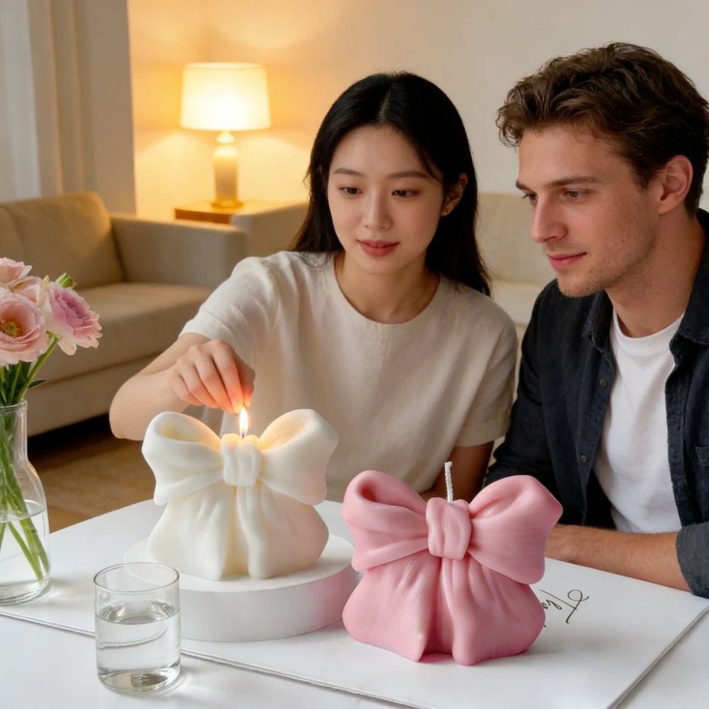 3D Bowknot Scented Candles Household Decoration Candle