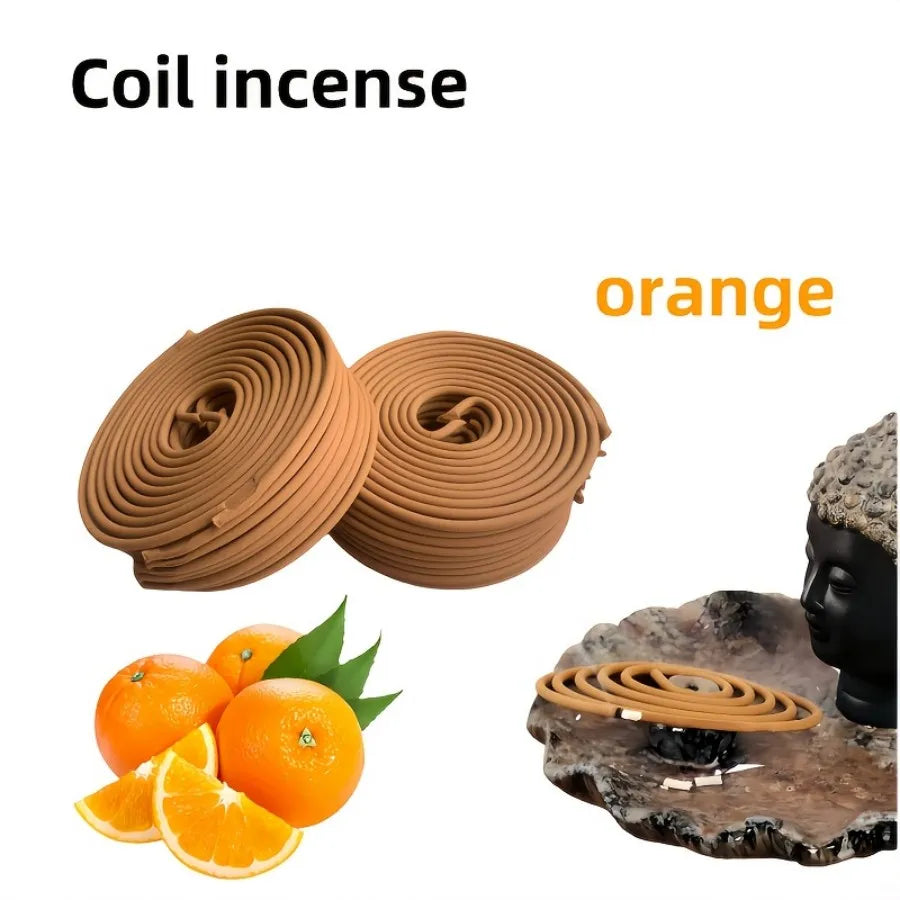 20/50/100 pieces of fruit flavored orange flavored incense plate, burning for about 3-4 hours, suitable for home - Your Ritual Hub 