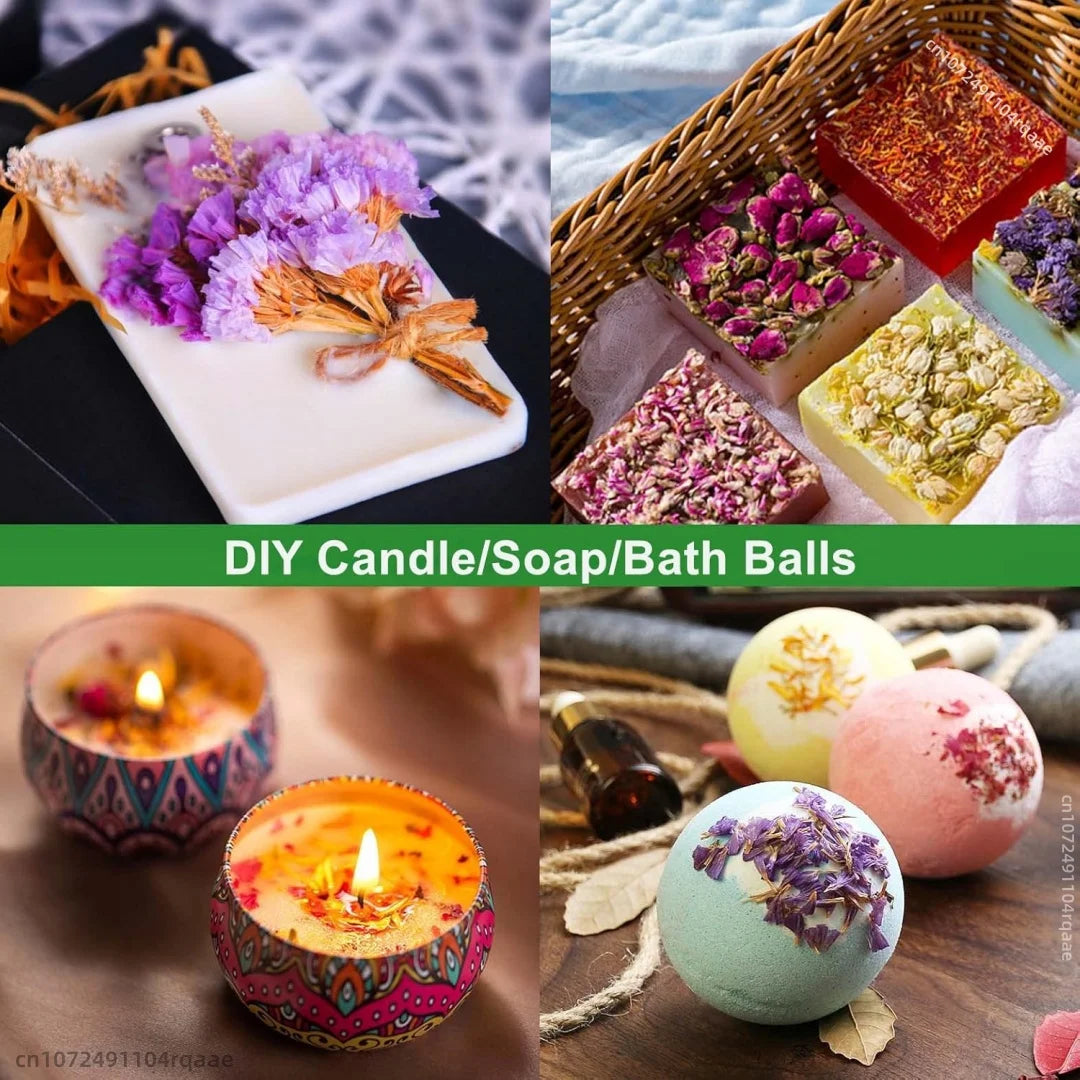 Natural Dried Flowers for Candle & Soap Making – Botanical DIY Craft Kit