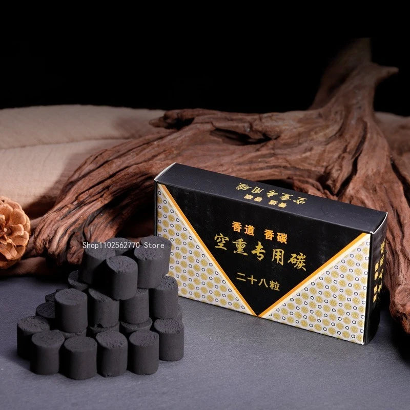 Natural Fragrant Charcoal Incense Cones – 28-Piece Box for Home, Altar & Tea Room Aromatherapy
