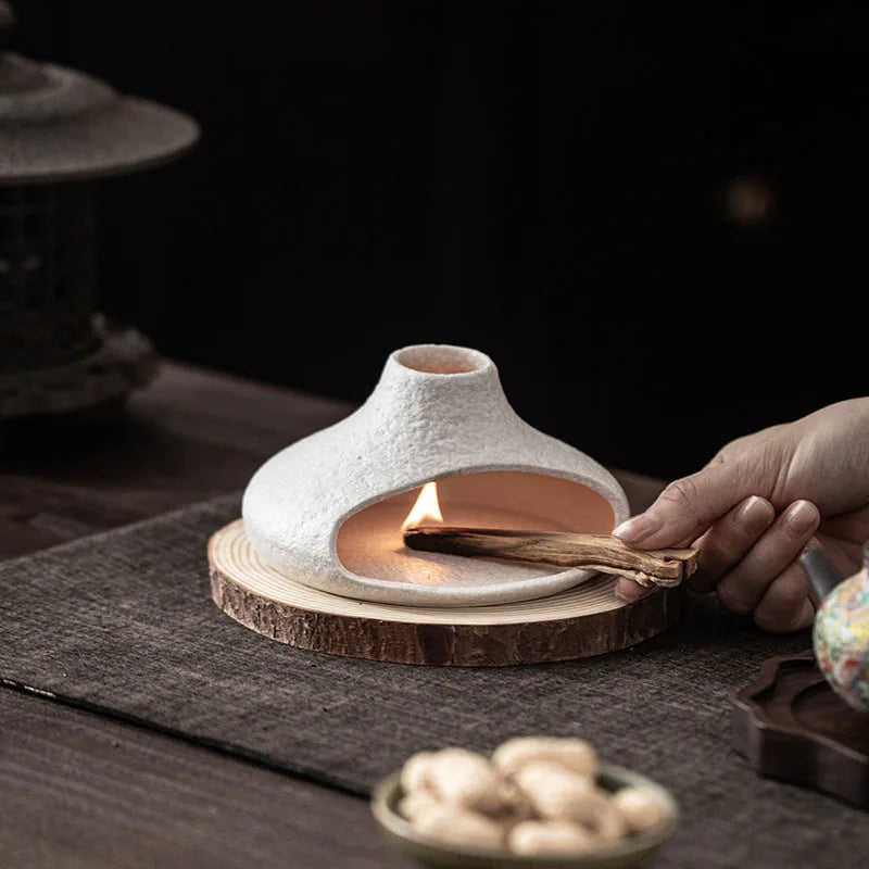 Small Chimney Fireplace Ceramic Aroma Diffuser Incense Burner Aroma Burner - Your Ritual Hub 