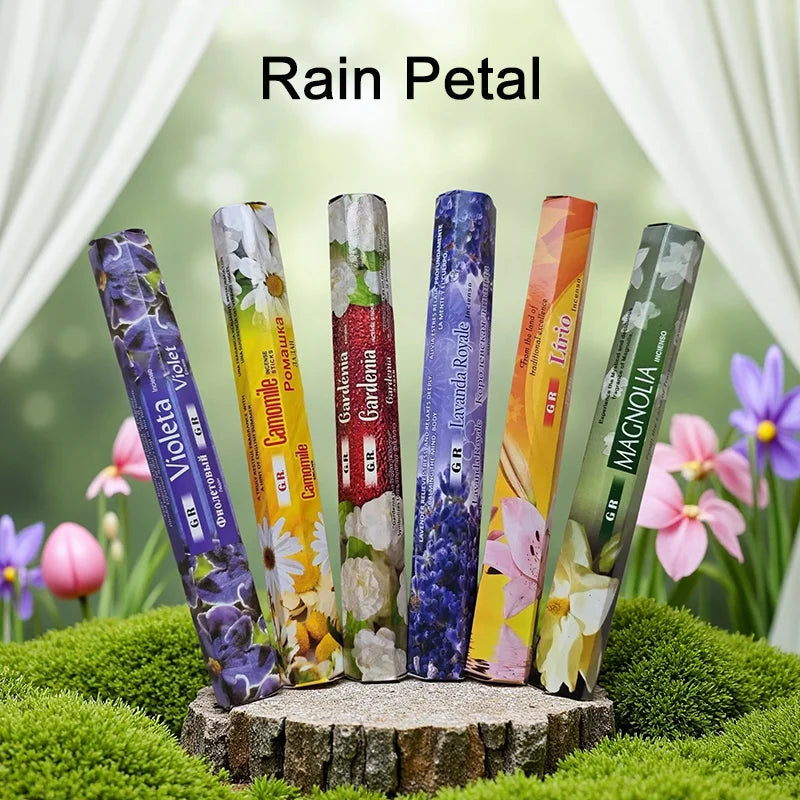 6 Sets of 120 Indian Incense Sticks Palo Santo Lavender Jasmine Meditation Fresh Air Scent Aroma Home Long-Lasting Fragrance - Your Ritual Hub 
