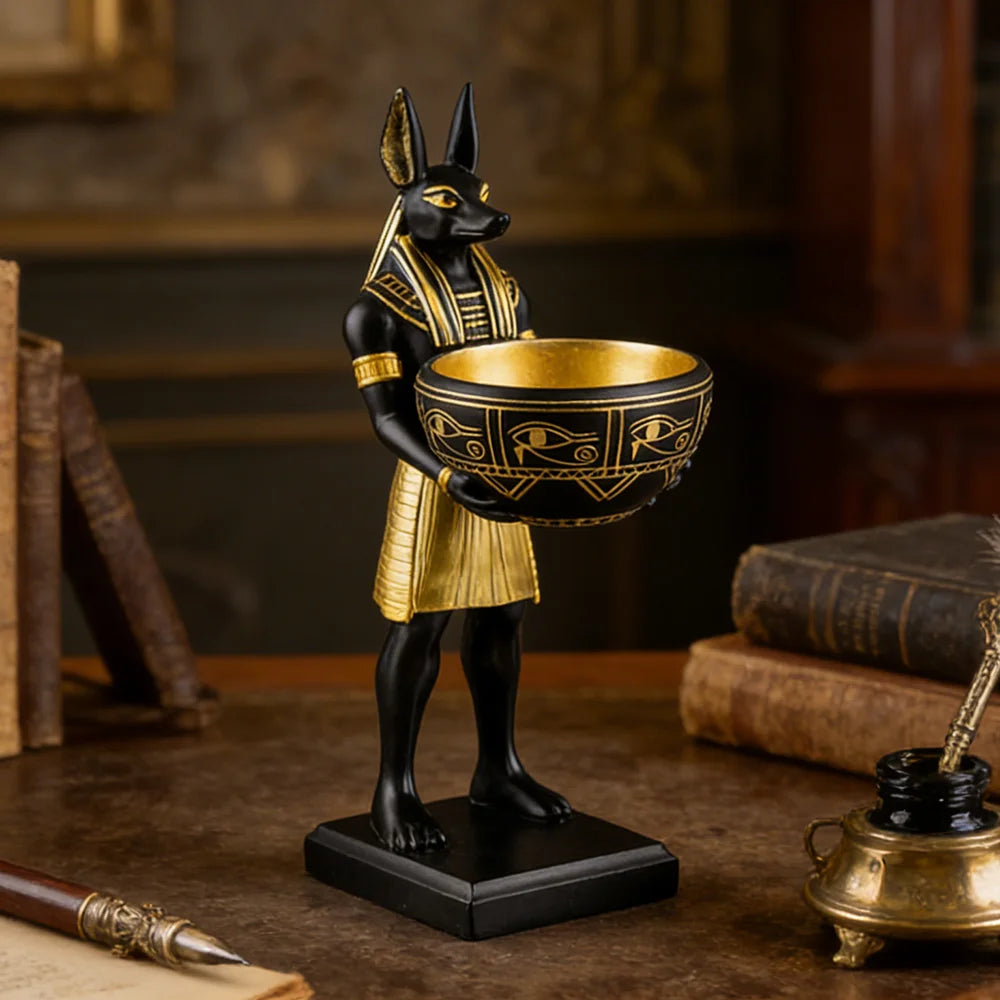 Ancient Egyptian-Inspired Anubis Storage Tray