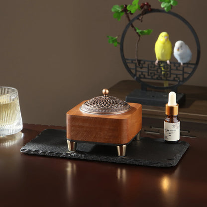 Electronic Wooden Agarwood Incense Burner — Adjustable Timer