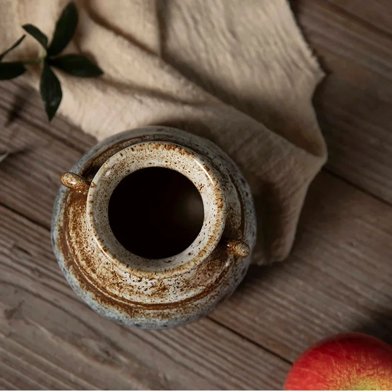 Retro Ceramic Vase — Handcrafted Hydroponics & Flower Arrangement | Your Ritual Hub