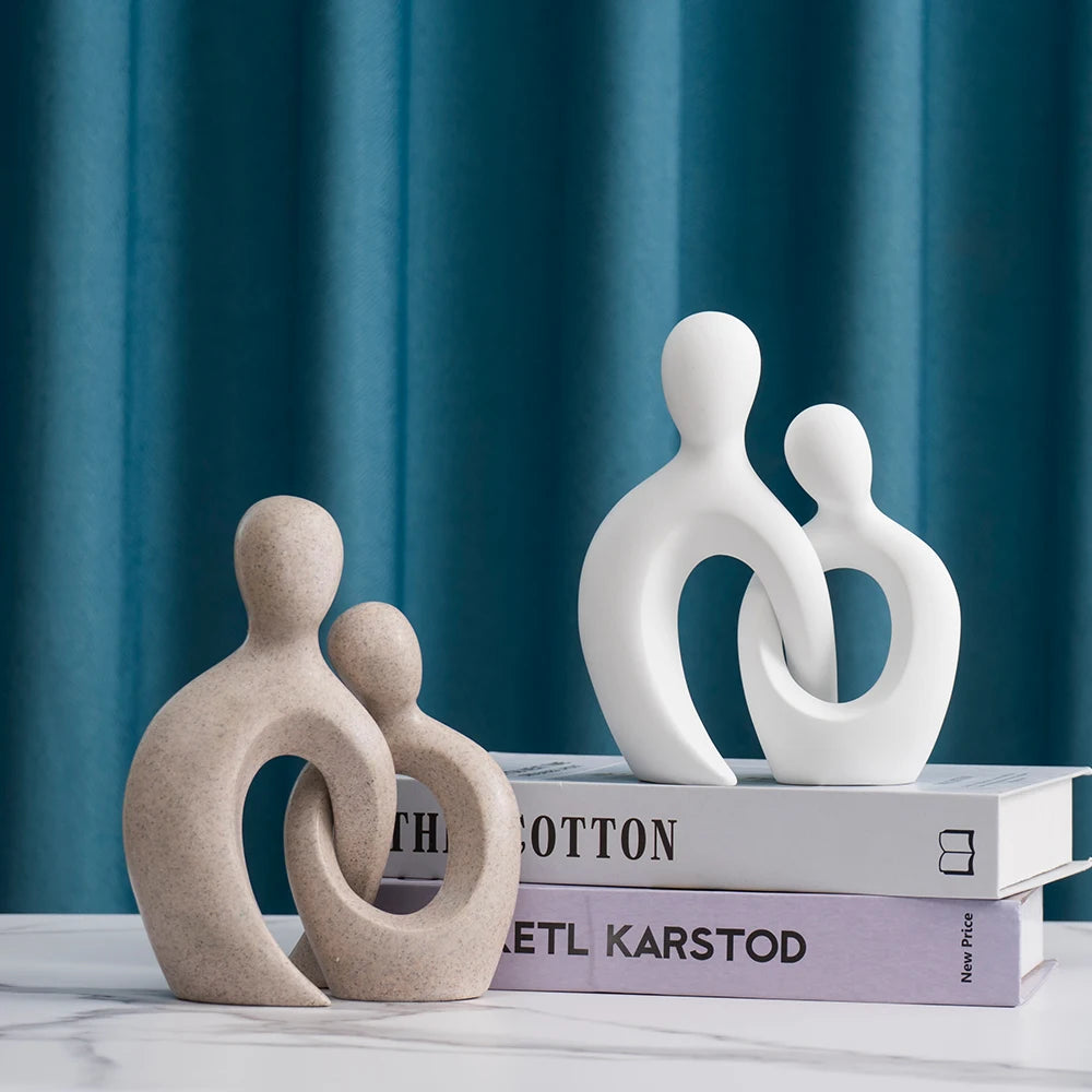 Together — Abstract Resin Couple Sculpture | Love Figurine for Home Decor & Gifting