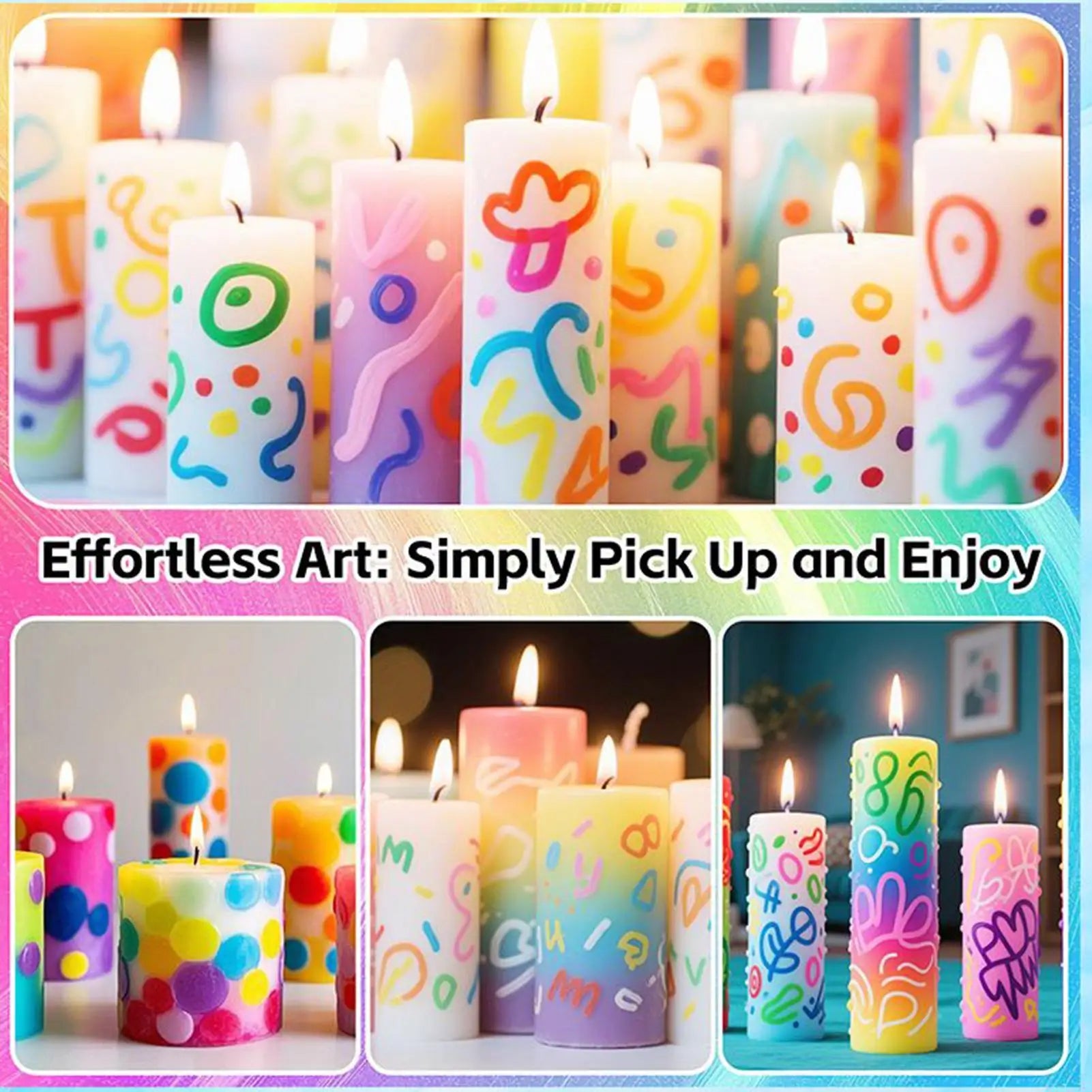 Candle Wax Pen 24 Colors Beginner Friendly DIY Writing Tool - Your Ritual Hub 