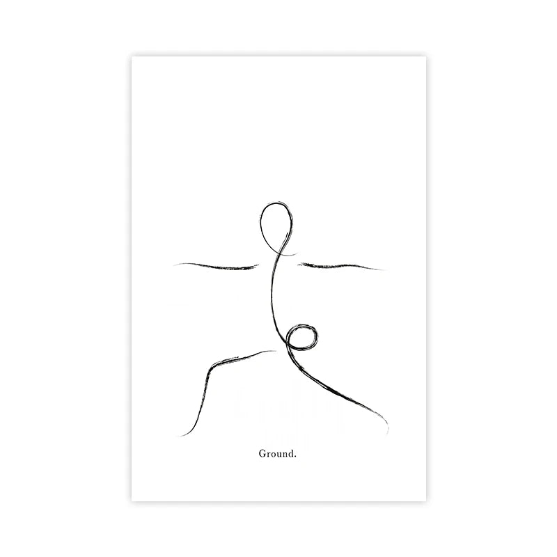 Yoga Wall Art Print Meditation Poster Yoga Symbol Breath Quote - Your Ritual Hub 