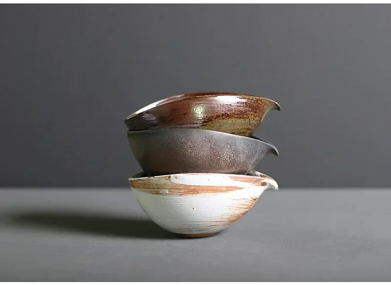 Japanese Coarse Pottery Matcha Bowl