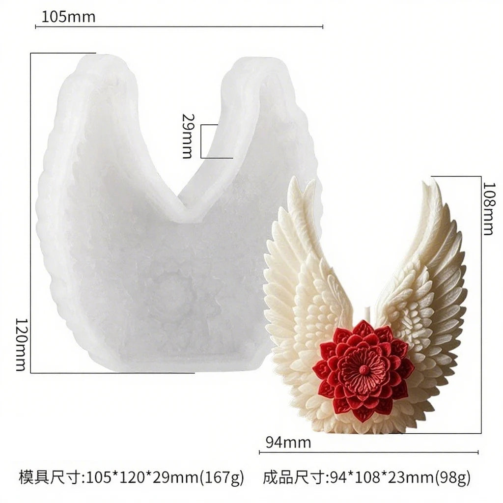 Winged Flower Candle Silicone Mold DIY - Your Ritual Hub 