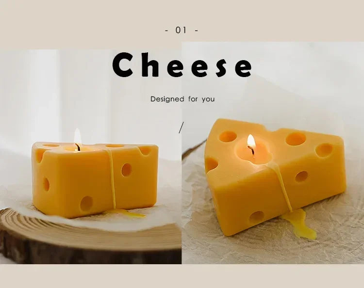 Cheese Shaped Scented Candles Yellow Cake Aromatherapy Candle Relaxing - Your Ritual Hub 