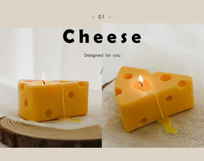 Cheese Shaped Scented Candles Yellow Cake Aromatherapy Candle Relaxing