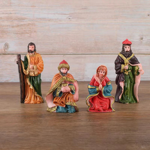 10-Piece Christmas Nativity Scene Figurine Set – Premium Resin Holiday Decor