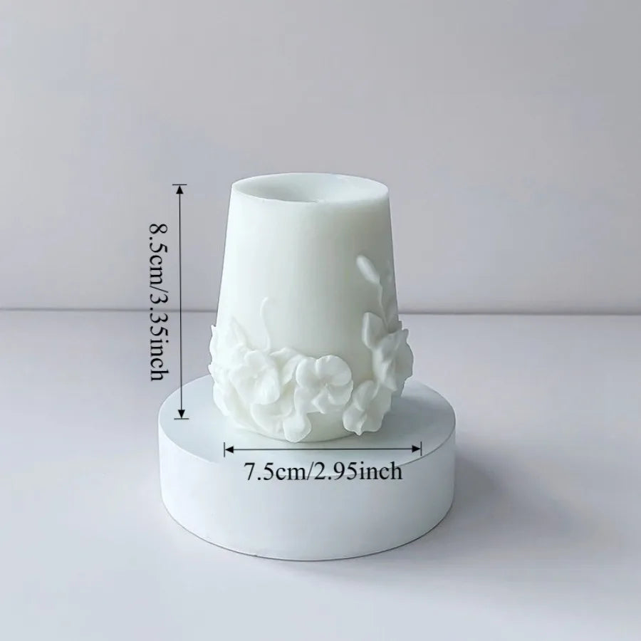 1pc Nordic Floral Scented Candle Set Handmade Soy Wax Aromatherapy Candle with 3D Flower - Your Ritual Hub 