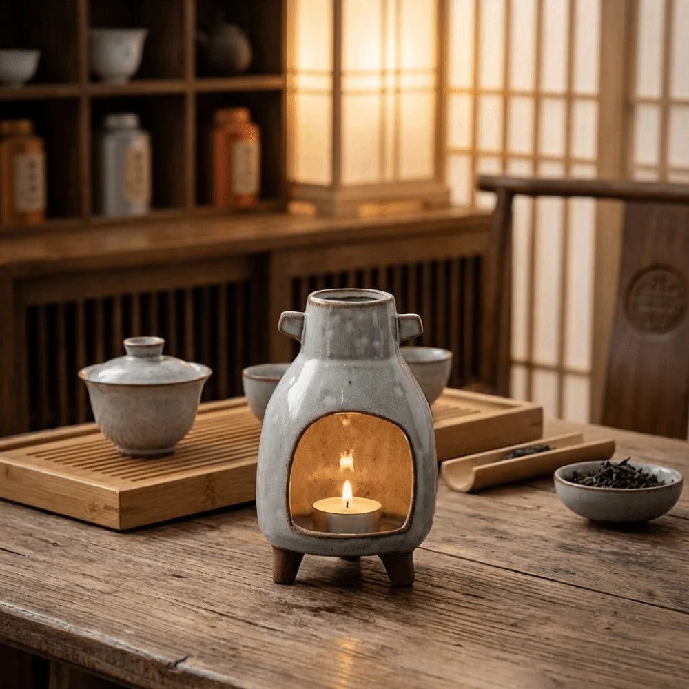 Retro Ceramic Sacred Wood & Sage Aromatherapy Burner