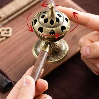 Elephant Lotus Incense Burner — Vintage Alloy Censer