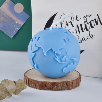 3D Earth Candle Silicone Mold Concrete Earth Plaster Mold