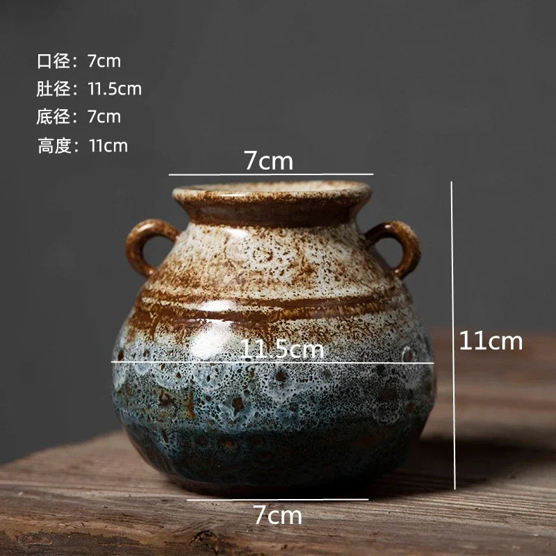 Retro Ceramic Vase — Handcrafted Hydroponics & Flower Arrangement | Your Ritual Hub