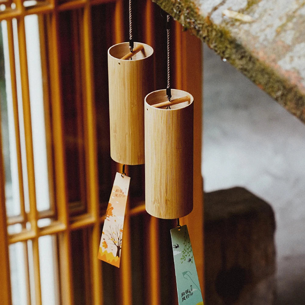 Handcrafted Bamboo Wind Chime – Tuned Chord Sound Healing & Meditation Bell