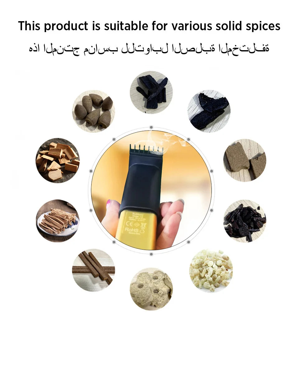 Rechargeable USB Electric Bakhoor Aroma Diffuser - Your Ritual Hub 