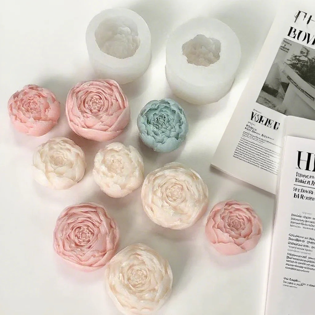 Rose Bud Candle Silicone Mould Diy Flower Handmade - Your Ritual Hub 