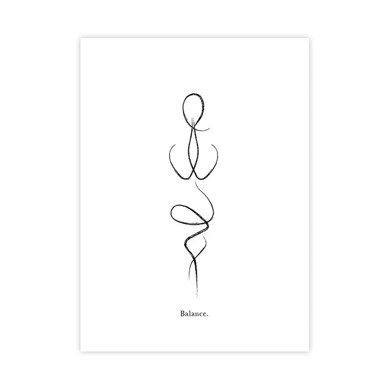 Yoga Wall Art Print Meditation Poster Yoga Symbol Breath Quote - Your Ritual Hub 