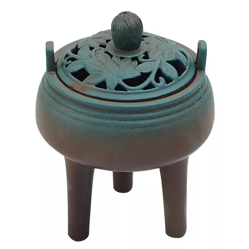 Ceramic Sandalwood Incense Burner — Buddha Tea Ceremony Decor