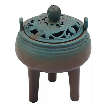 Ceramic Sandalwood Incense Burner — Buddha Tea Ceremony Decor
