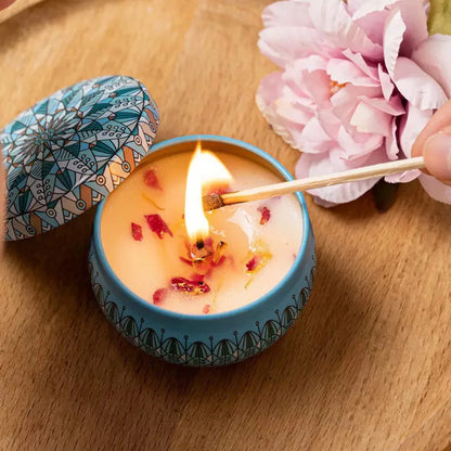 Dried Flower Smokeless Aromatherapy Candle — Gift Set