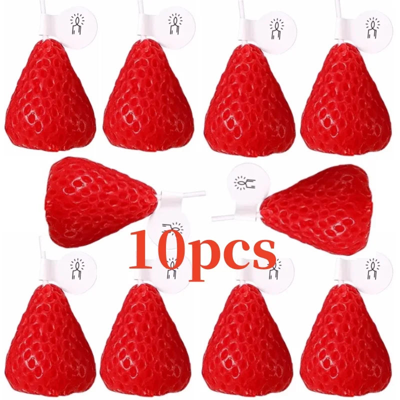 15-Pack Strawberry-Shaped Scented Soy Wax Candles