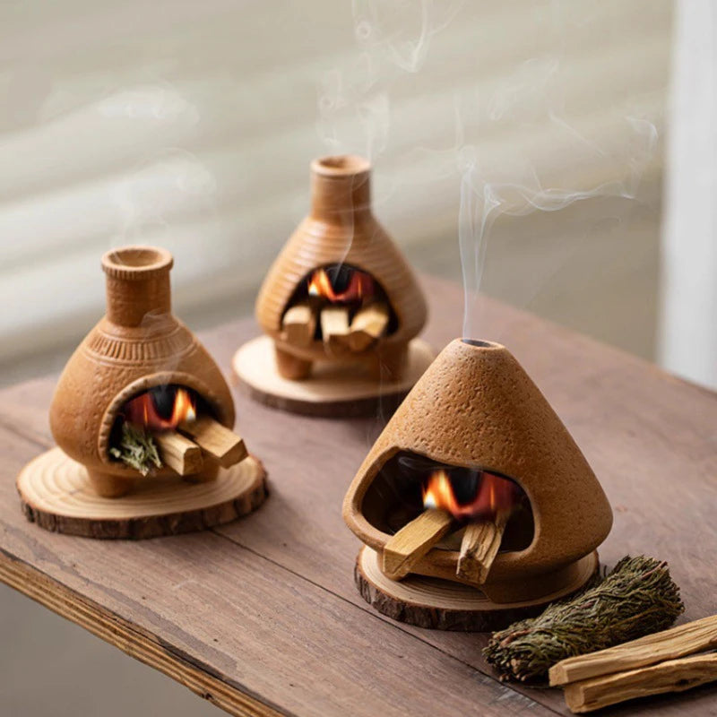 Ceramic Incense Burner Smudging Bowl with Ash Catcher Heat-Resistant Incense Censer for Yoga Home Decor & Thoughtful Gift - Your Ritual Hub 