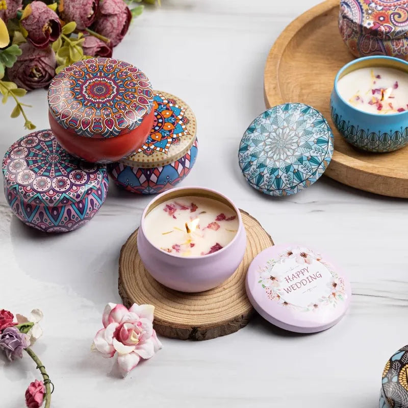 Vintage Floral Scented Soy Wax Candles - Your Ritual Hub 