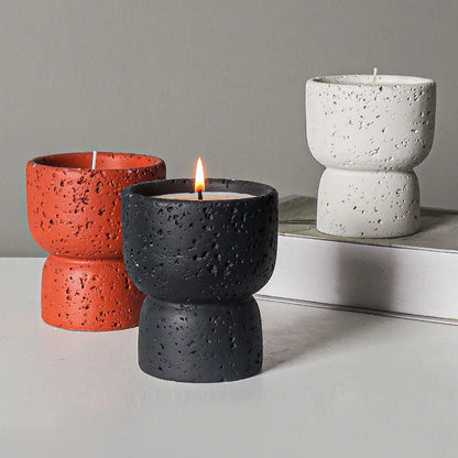European style simple cement household scented candle empty cup