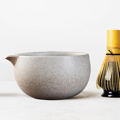 Porcelain Matcha Mixing Bowl 600ml for Japanese Tea Ceremony