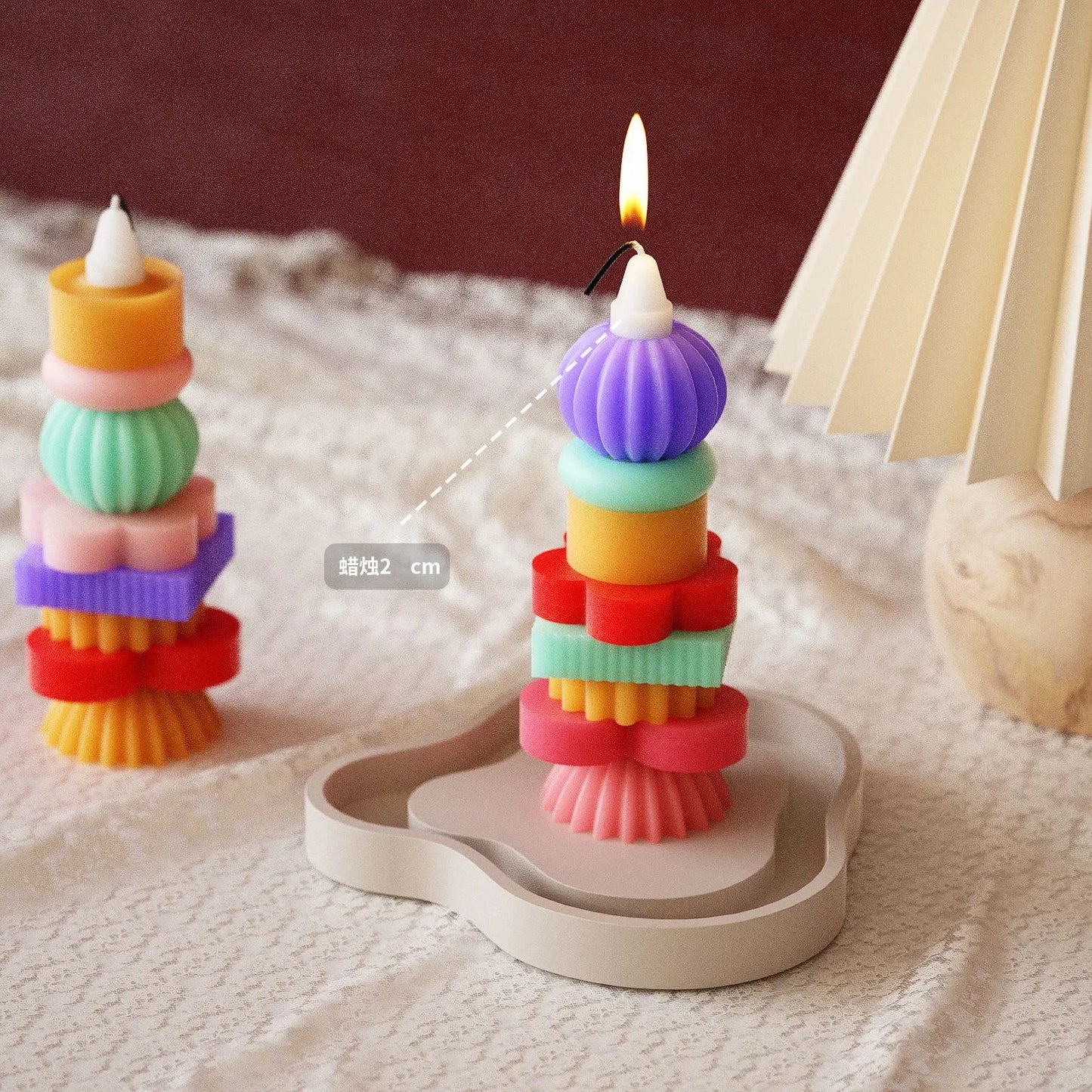 Stackable Layered Silicone Mold — Candle & Soap Making