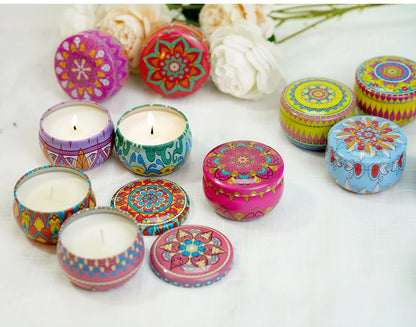 8-Pack Soy Wax Scented Candle Tin Set