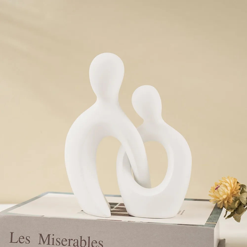 Vilead Harz Abstrakte Figuren Hochzeitsgeschenke Jahrestag Paar Statue Freund Freundin Liebespaar Figur Skulpturen Regal Pop