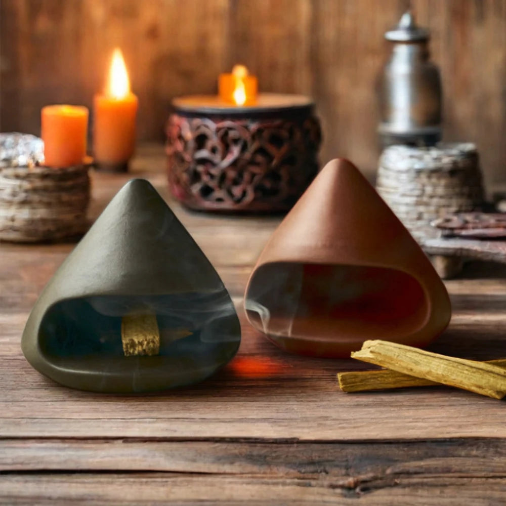 Handcrafted Ceramic Palo Santo & Sage Bowl Burner - Your Ritual Hub 